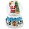 5.5" Santa Claus with Christmas Tree & Reindeer Swirling Snow Globe
